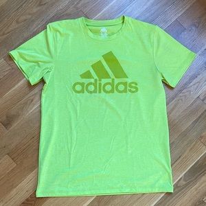 Adidas Boys Green Logo Short Sleeve T-Shirt